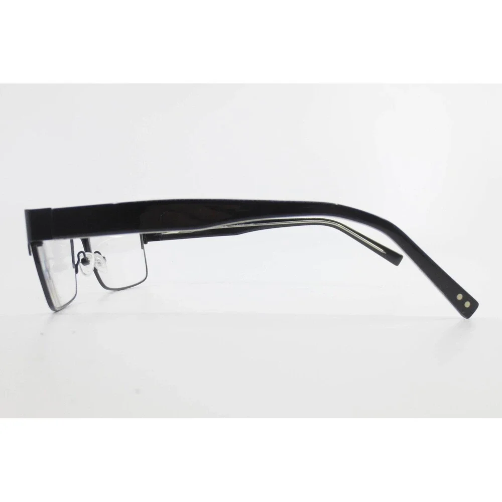 Black Rectangular Eyeglass Frames 57-18-150 Triple Bridge Modern Designer Style